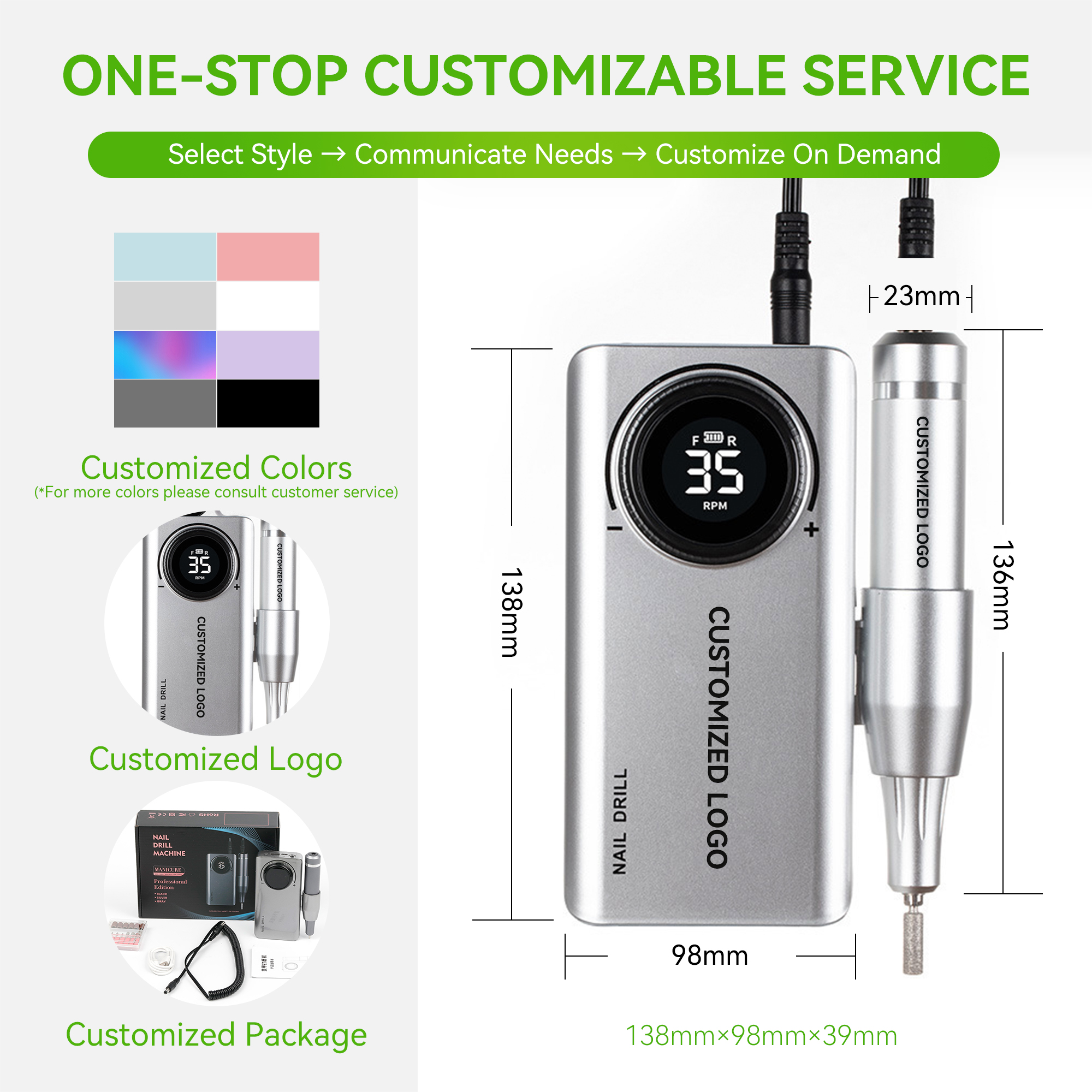 Portable Fashion Profesional Electric Nail Drill Wholesale
