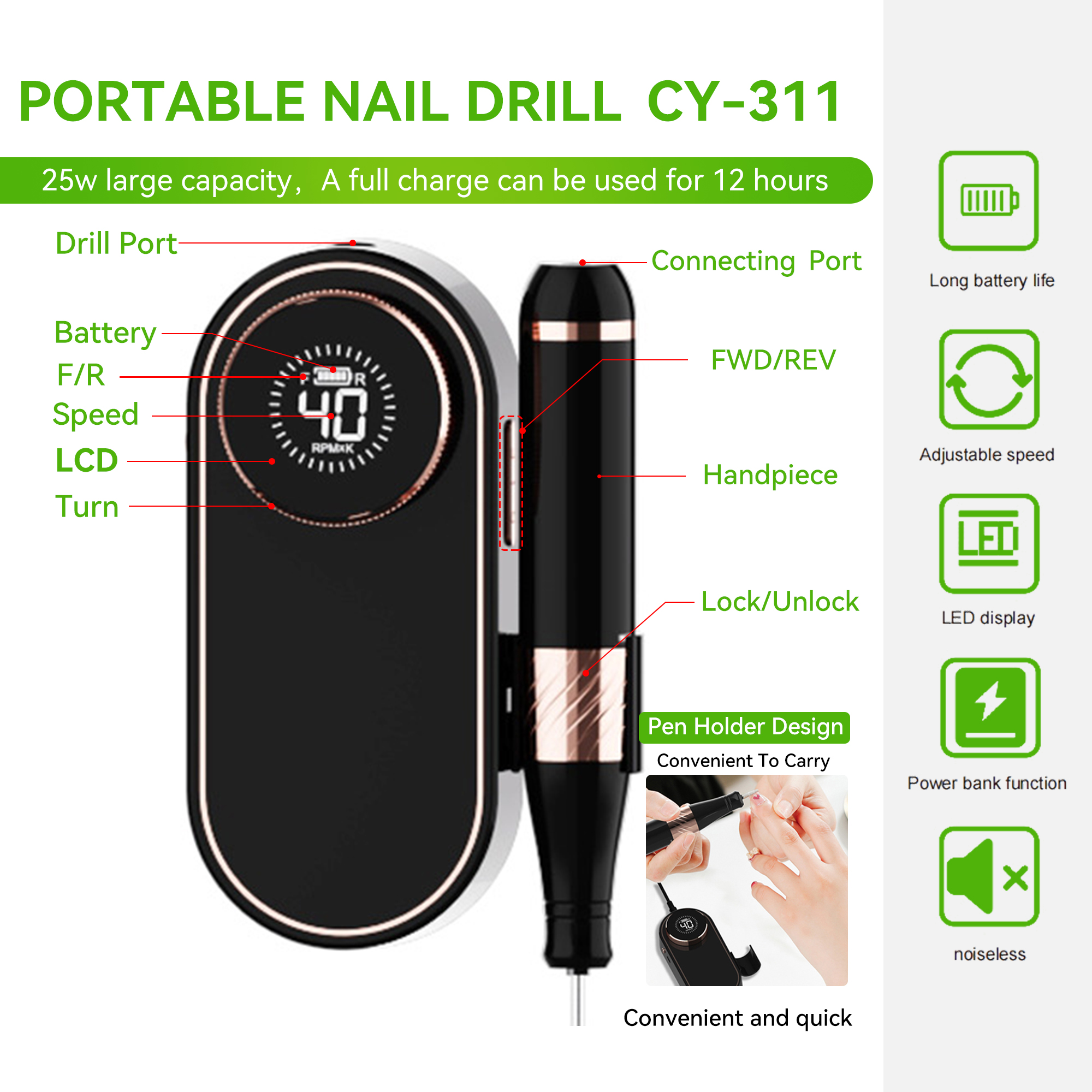 Profesional Exclusive Bench Nail Drill Machine