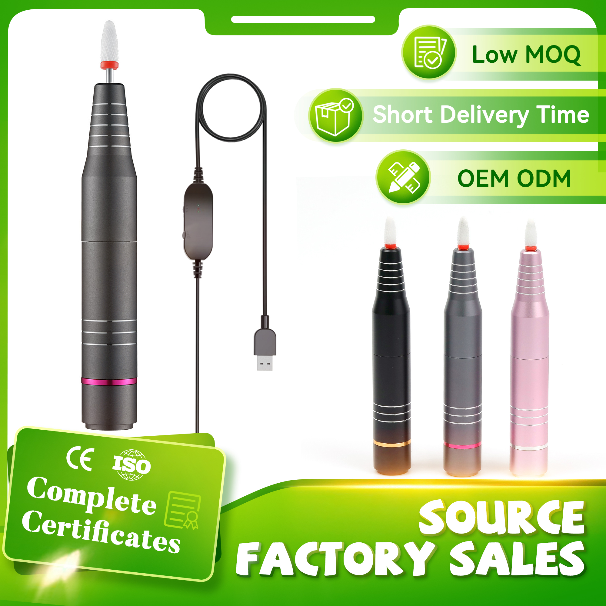 Nail Tools Factory Wholesale Customized USB Portable Nail Drill Low Noise Nail Drill Machine
