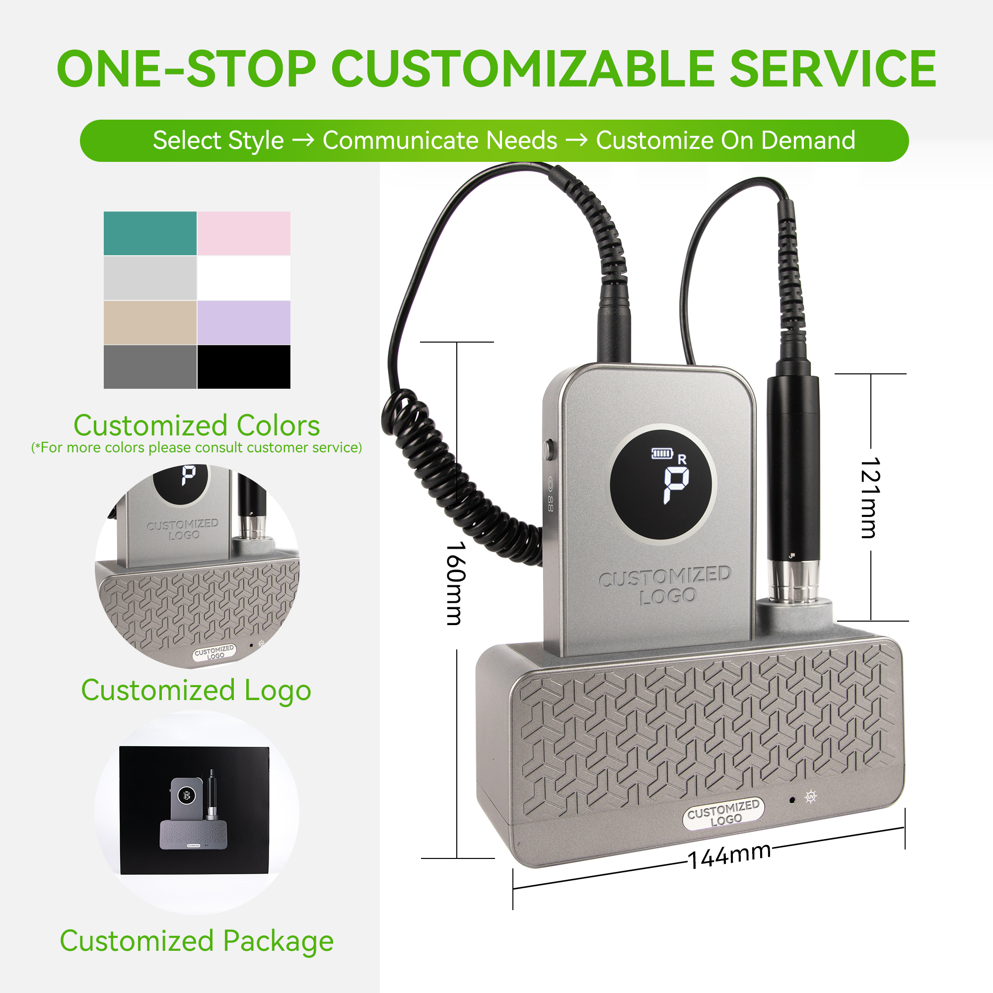Professional New Nail Drill Machine OEM Logo Wholesale Desktop Silent Nail High Drill Machine